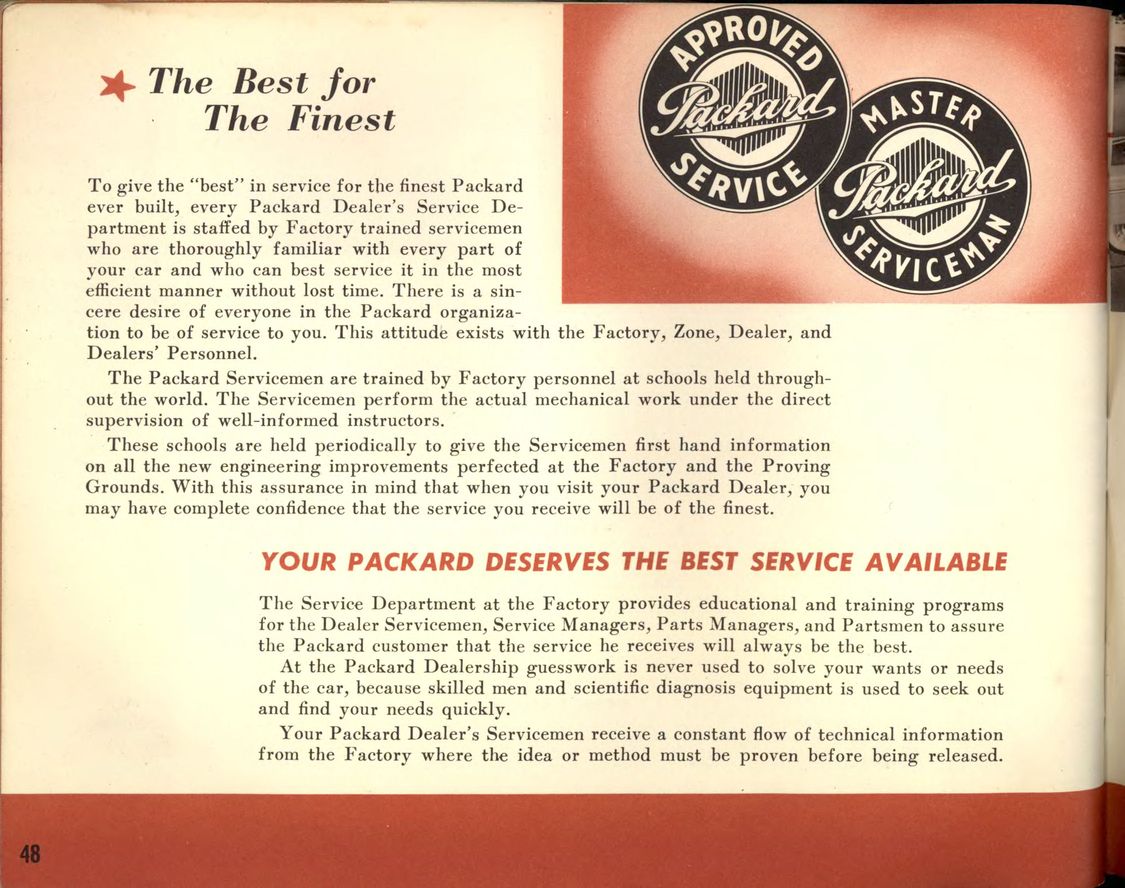 1955 Packard Owners Manual Page 18